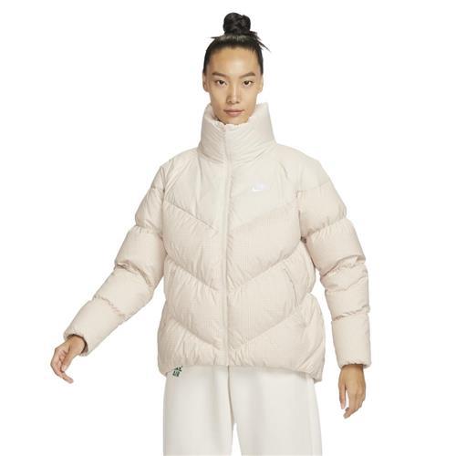 【下殺】Nike 羽絨外套 女裝 立領 保暖 拉鍊口袋 米白【運動世界】FD8212-104