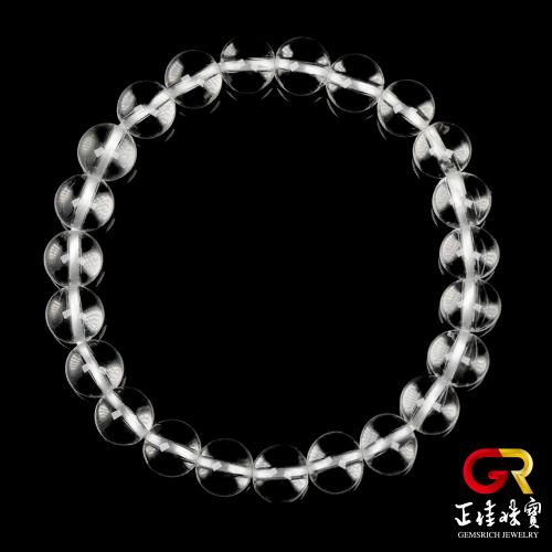 【正佳珠寶】白水晶 純淨透白 8mm 白水晶手珠｜日本彈力繩