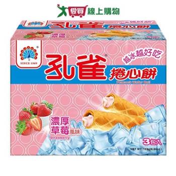 孔雀捲心餅濃厚草莓風味189g【愛買】