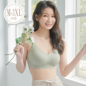 【伊黛爾】果凍波波 無鋼圈無痕涼感紓壓內衣 (M-3XL,綠色)