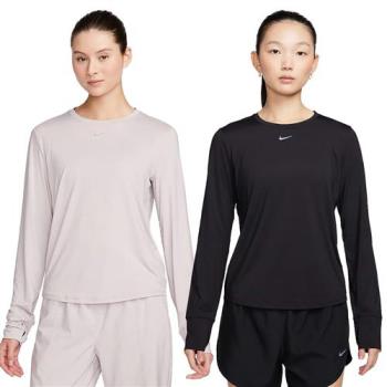 【下殺】Nike 長袖上衣 女裝 排汗 反光 拇指孔設計 灰紫/黑【運動世界】FN2802-019/FN2802-010