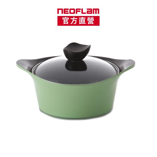 【NEOFLAM】Aeni系列18cm湯鍋-蘋果綠(含玻璃蓋)