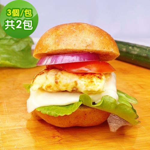 i3微澱粉-低糖好纖手工麵包-原味大漢堡6顆(271控糖配方 優蛋白 早餐)