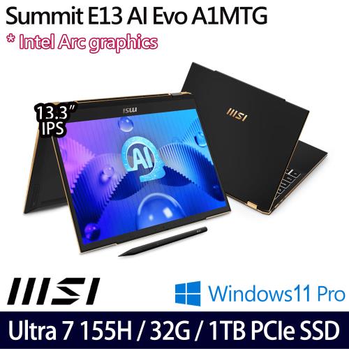 MSI微星 Summit E13 AI Evo A1MTG-018TW 13.3吋商務筆電 Ultra 7 155H/32G/1TB SSD/W11P
