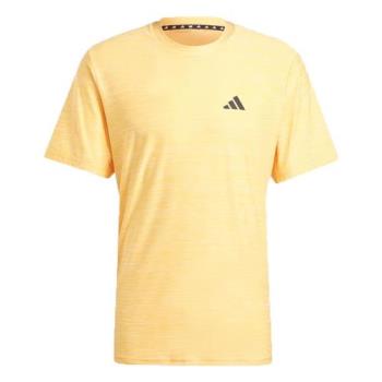 Adidas 短袖上衣 男裝 排汗 黃【運動世界】IT5402