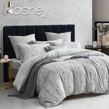 KOSNEY 浪漫花都 頂級雙人60支100%天絲™品牌萊賽爾纖維精梳純棉床包枕套組