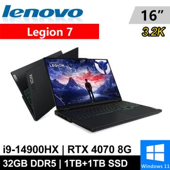 Lenovo Legion 7-83FD003STW-SP2 16吋 黑(i9-14900HX/32G DDR5/1TB+1TB/RTX4070)