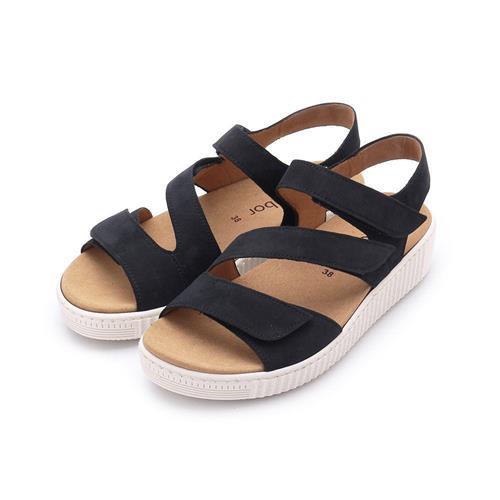 德國 GABOR 條帶休閒涼鞋 藏青 43.600.16 女鞋