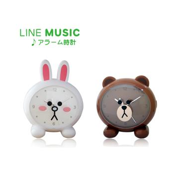LINE FRIENDS 熊大 兔兔 造型 音樂 鬧鐘 正版授權 小夜燈 超靜音 JMF101 台灣製造