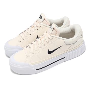 Nike 休閒鞋 Wmns Court Legacy Lift 女鞋 厚底 增高 椰奶色 復古 FV5526-101