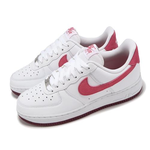 Nike 休閒鞋 Wmns Air Force 1 07 女鞋 白 紅 皮革 AF1 經典 運動鞋 FQ7626-100