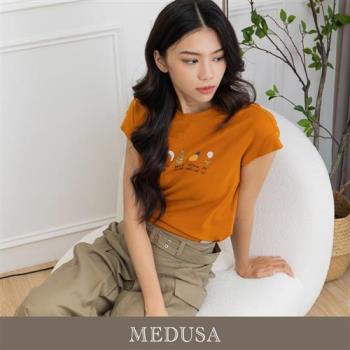 現貨【MEDUSA 曼度莎】可愛花朵鳳梨 超顯瘦T恤 - 2色（M-XL）｜女休閒上衣 短袖上衣