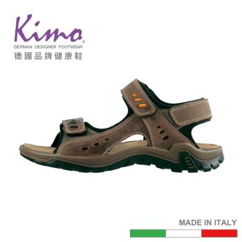 Kimo 義大利牛皮魔鬼氈男涼鞋( 復古棕 5530403414)