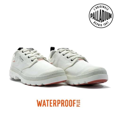 【PALLADIUM】防水升級潮流橘標低筒防水鞋 白 79145-116