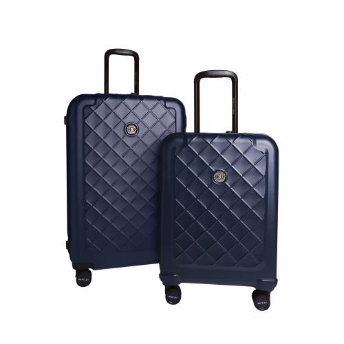 【BENTLEY】26吋+20吋 PC+ABS VIP限定家徽版防爆行李箱 二件組-深藍