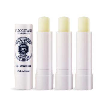 LOCCITANE 歐舒丹 乳油木潤唇膏(4.5g)X3-國際航空版