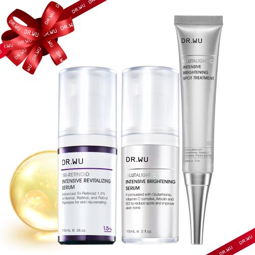 DR.WU 早C晚A極限亮白美肌組(淡斑+美白+A醇)