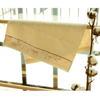 【台灣興隆毛巾】有機棉 蜜蜂棉花緞條方巾/洗臉巾 (單條)