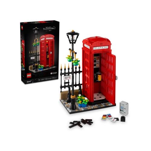 【LEGO 樂高】#21347 倫敦紅色電話亭