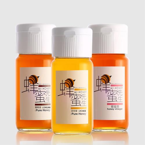 【 Mr.HONEY蜂蜜先生 】台灣精選蜜醋700g*2入+500ml*1入超值組 (龍眼蜂蜜+荔枝蜂蜜+陳釀蜂蜜醋)