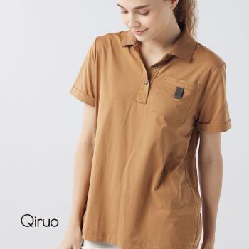 【Qiruo 奇若】春夏專櫃咖啡上衣4092A 襯衫領開扣款