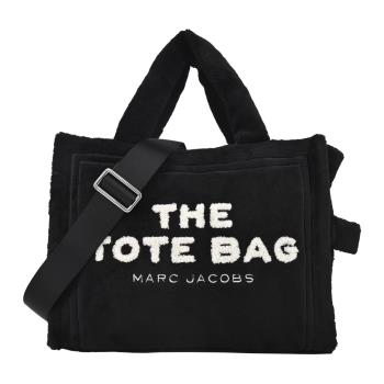 MARC JACOBS THE TERRY TOTE泰迪毛絨手提/斜背托特包-中/黑