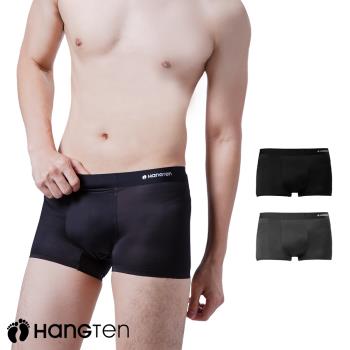 【HANG TEN】2件組-冰絲裸感石墨烯平口褲_黑+深灰(HT-C12019)