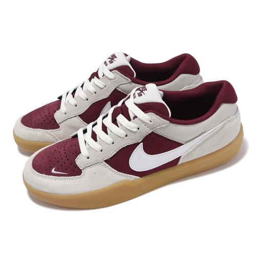 Nike 滑板鞋 SB Force 58 灰 酒紅 男鞋 女鞋 麂皮 休閒鞋 運動鞋 DV5477-601