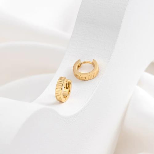 【Wanderlust+Co】直紋小圈式耳環