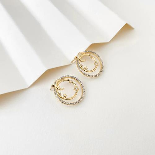 【Wanderlust+Co】雙圈星月3戴式耳環