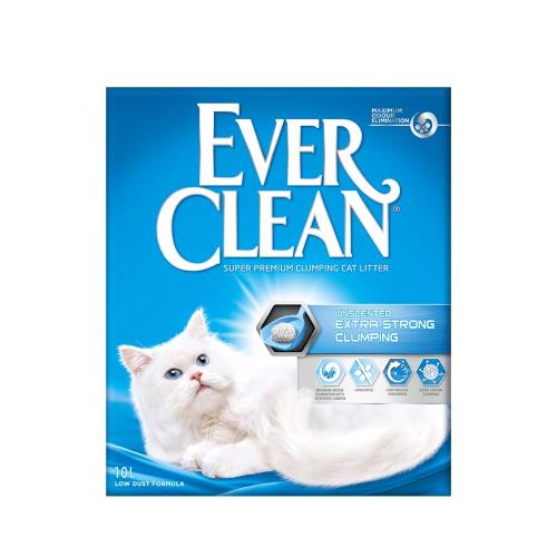 EverClean 藍鑽  強效無香結塊貓砂10L_(歐規)-福利品