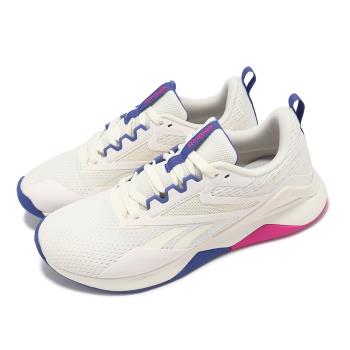 Reebok 訓練鞋 Nanoflex TR 2 女鞋 米白 粉 藍 支撐 緩衝 交叉訓練 運動鞋 100074543