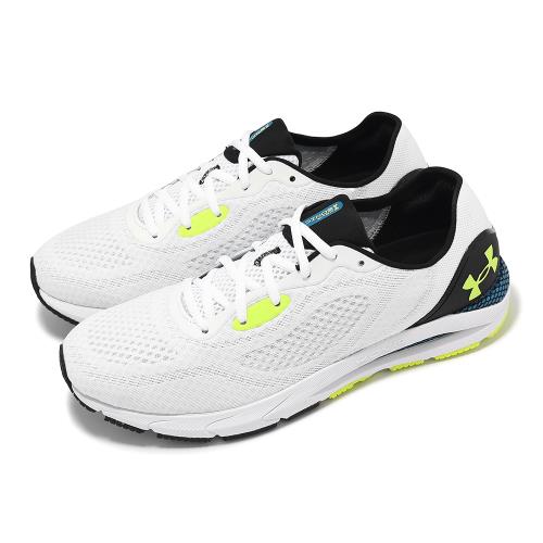Under Armour 慢跑鞋 HOVR Sonic 5 男鞋 白 黑 綠 透氣 緩衝 支撐 運動鞋 UA 3024898100