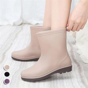 【Alice】英倫主張霧面短筒雨靴(防水/靴子/短筒雨靴/中筒雨鞋)