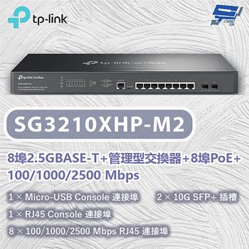 昌運監視器 TP-LINK TL-SG3210XHP-M2 8埠2.5GBASE-T+管理型交換器100/1000/2500 Mbps