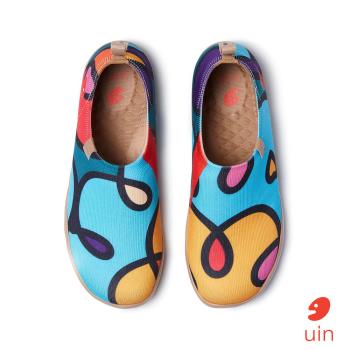 uin西班牙原創設計 女鞋 藍夢彩繪休閒鞋W1011481