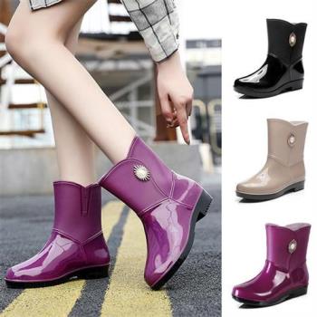 【Alice】夏日風尚霧面短筒雨靴(防水/靴子/短筒雨靴/中筒雨鞋)