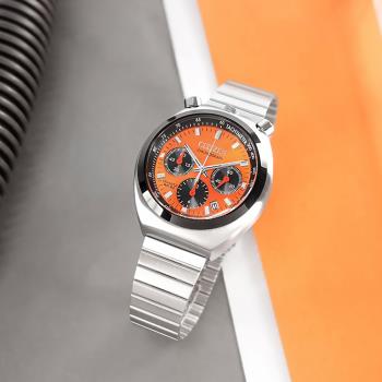 CITIZEN 星辰 Chronograph 計時系列 AN3660-81X 牛頭錶 熊貓款 三眼計時 日期顯示 石英 鋼錶