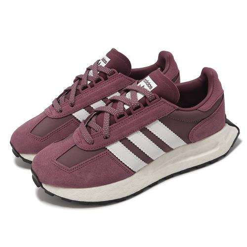 adidas 休閒鞋 Retropy E5 女鞋 酒紅 白 麂皮 皮革 Boost 緩衝 復古 愛迪達 IF3929