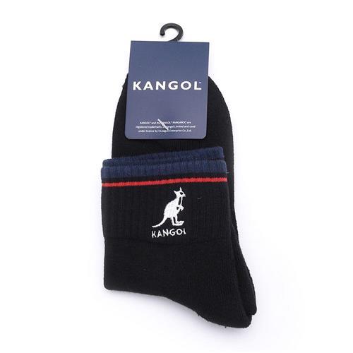 KANGOL 條紋短襪 黑 6152184320 鞋全家福