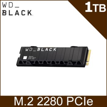 WD威騰 BLACK 黑標 SN850X 1TB Gen4 NVMe PCIe SSD固態硬碟(含散熱片)(WDS100T2XHE)
