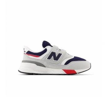 New Balance 997系列 中童 灰白紅 魔鬼氈 好穿脫 舒適 童鞋 中性 休閒鞋 PZ997REB