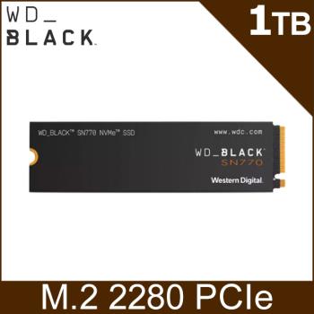WD威騰 BLACK 黑標 SN770 1TB Gen4 NVMe PCIe SSD固態硬碟(WDS100T3X0E)