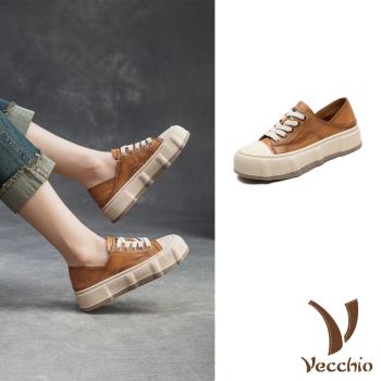 【VECCHIO】全真皮兩穿百搭餅乾鞋/全真皮頭層牛皮兩穿法設計百搭休閒餅乾鞋 女鞋 黃