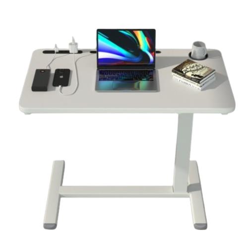 MGSHOP 多功能升降桌側邊桌 床邊桌 抽屜床邊桌(手搖升降桌 80x50cm