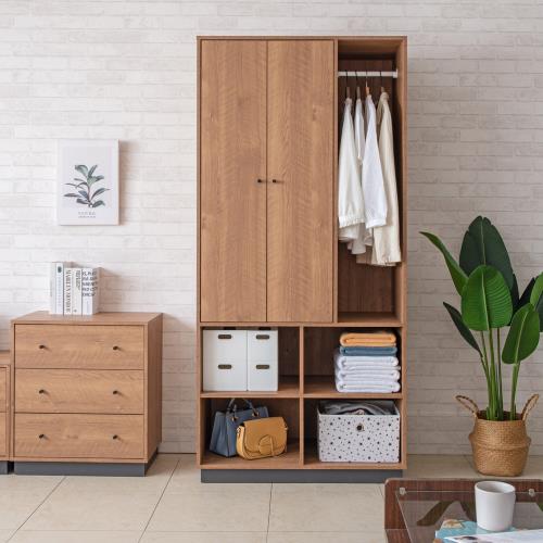 【TZUMii】莫爾二門五格衣櫃/衣櫥/衣物收納櫃-森友啦啦隊