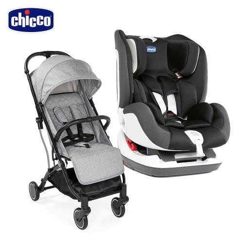chicco-Seat up 012 Isofix安全汽座+Trolleyme城市旅人秒收手推車