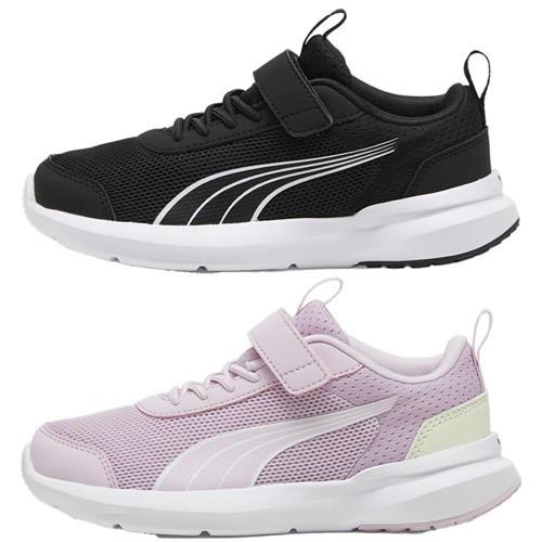 Puma 慢跑鞋 童鞋 魔鬼氈 Kruz Track AC+ PS 黑/粉【運動世界】37976302/37976304