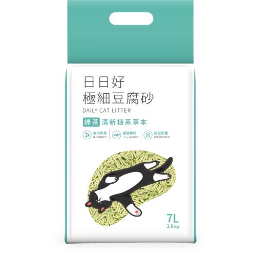 日日好極細豆腐貓砂-綠茶7L 效期：20260518