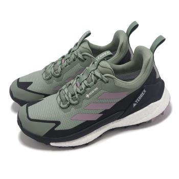 adidas 戶外鞋 Terrex Free Hiker 2 Low GTX 女鞋 紫 綠 防水 抓地 愛迪達 IE5100